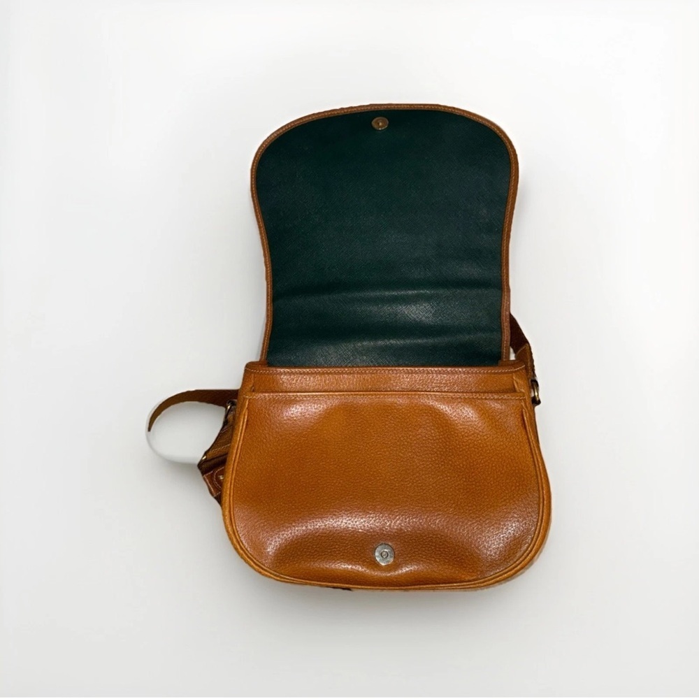 Mark Cross Vintage Leather Flap Crossbody Shoulder Bag Brown Italy 90s RARE - Picture 6 of 9